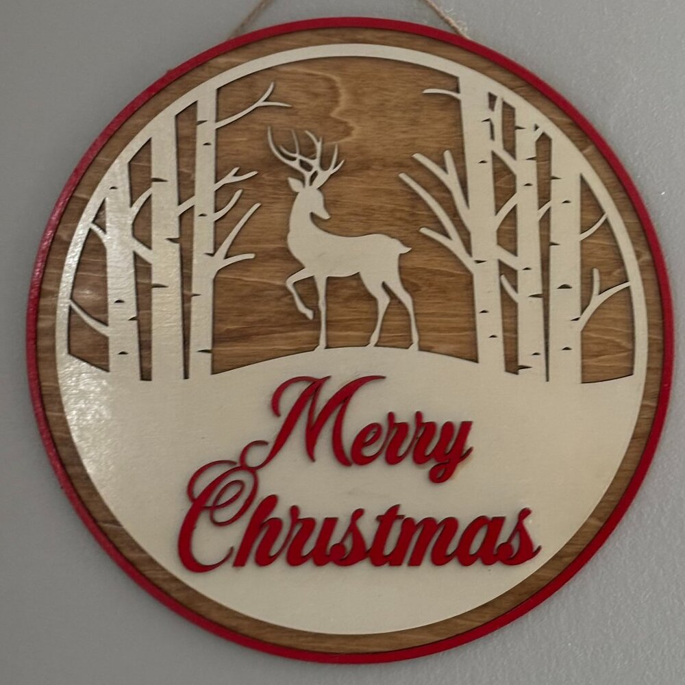 🎁 Merry Christmas Wooden Wall Sign – Perfect Handmade Gift